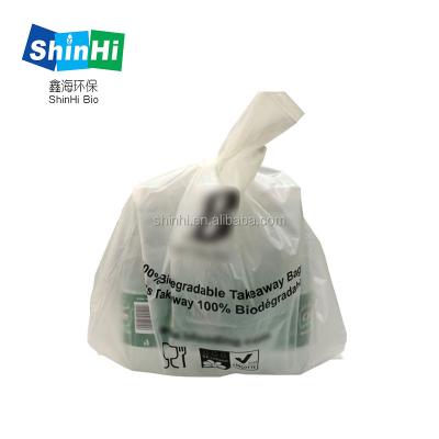 China Biodegradable Plastic Pbat+pla Maker Compost T Shirt Shopping Bag for sale