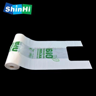 China Buying Cornstarch Based Wholesale Biodegradable Plastic Shopping Bags With Logo for sale