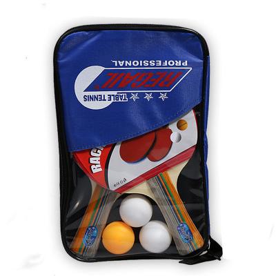 China Student Training Table Tennis Racket Beginner Trainer Use Pingpong Bats Ping Pong Paddle Wood+Rubber+Sponge Conway PPR002 Set With Balls for sale