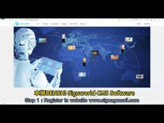 How to use signworld cms software to play lcd display advertising screen program