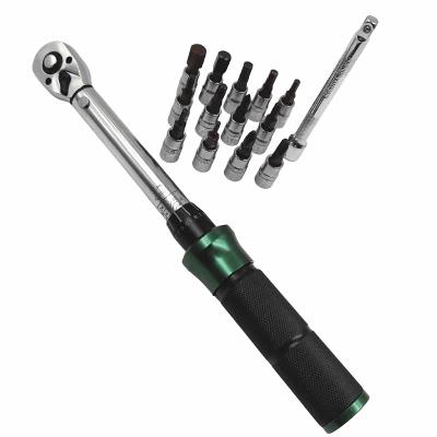 China Removal of tire sleeve In stock 1/4  bicycle repair 45 teeth 15 pcs Set 2-24NM Hand Tools Adjustable Socket Torque Wrench for sale