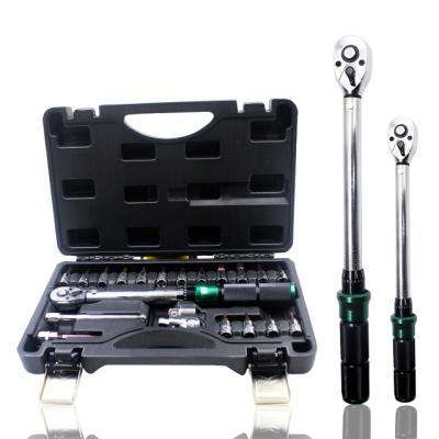 China Removal of tire sleeve In stock 1/4 preset bicycle motorcycle Repair 72 teeth Hand Tools 21 pcs sets Torque Wrench for sale