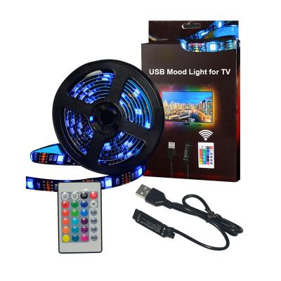 China LANDSCAPE Color LED Strip IP65 Waterproof 5050 RGB LED TV Backlight Strip With 24Keys Remote Controller for sale