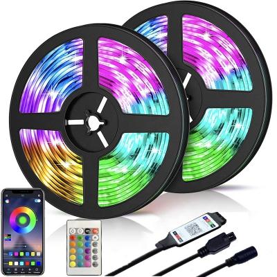 China Easy Installation No MOQ Dreamy Color Led Strip RGB Led Strip Wifi 12v 5 Meter 5050 Smd Smart Strip Lights for sale