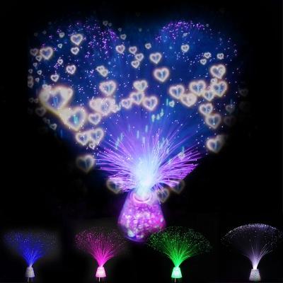 China Customized Romantic 7 Colors Changing Decorative Fiber Optic Lights 5v Art LED Star Light Fiber Optic Romantic Gift Light for sale