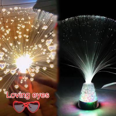 China Customized Romantic 7 Colors Changing Fiber Optic Cable 5v LED Star Light Decorative Fiber Optic Lights Romantic Fiber Optic Gift Light for sale