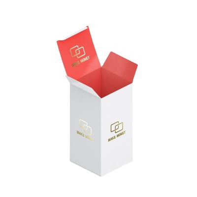 China Recycled Materials Wholesale Custom Shiny Spot UV Coating Printing Skin Care Perfume Packaging Cosmetic Paper Box for sale