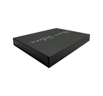 China Factory Recyclable Custom Printing Hard Rigid Cardboard Luxury Black Magnetic Box With Logo for sale