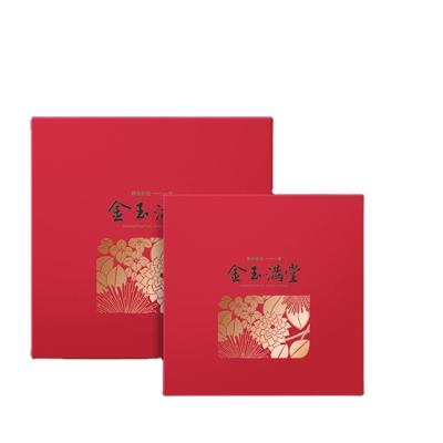 China Wholesale Recyclable Red Big Folding Cardboard Paper Magnetic Lid Gift Box for sale