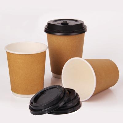 China Hot Sale Biodegradable Logo Printed Paper Coffee Cup Custom Made Biodegradable With Sleeve And Lid for sale