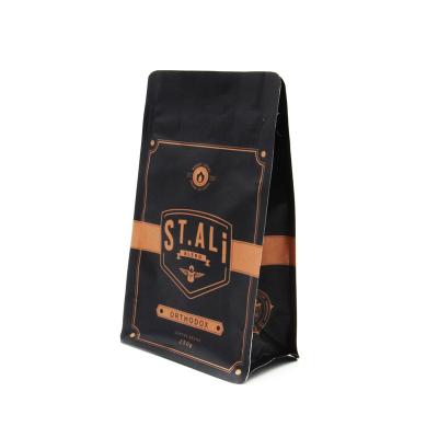 China Custom Printed Disposable Coffee Bag Waterproof Matte Black Vacuum Sealed Coffee Bag for sale