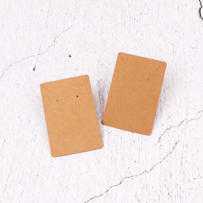 China Education Jewelry Card 350g Kraft Paper Card 350g Blank Earring Necklace Packaging Earring Card Karf Paper 6*9cm for sale