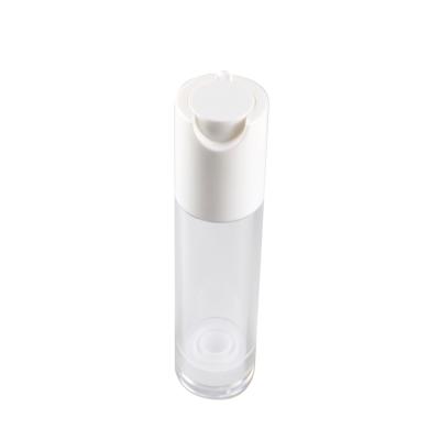 China Personal Skin Care Packaging 15ml 30ml Customized Airless White 50ml Vacuum Pump Bottle for sale