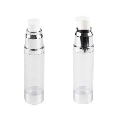 China Personal Skin Care Packaging AS Plastic 10ml 15ml 20ml 30ml Customized Airless Lotion Bottle Skin Care Serum Cosmetic Packaging Bottle for sale