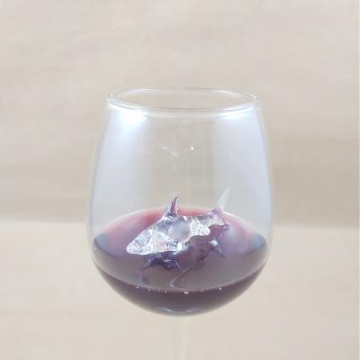 China High Quality Handmade Wine Cup Factory Sale Red Wine Shark Cup Glass/Clear Shark Cup/Transparent Wine Cup For Super Market Distribution for sale