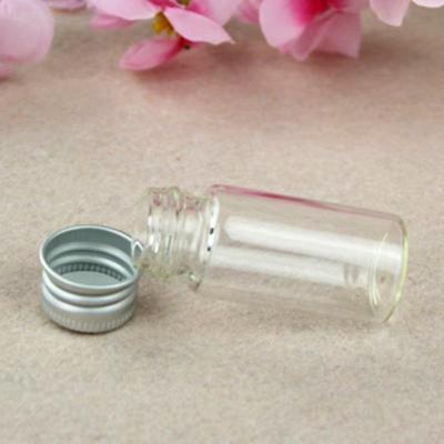 China Machine made wholesale quantity glass test tube with screw cap/glass aluminum cap bottles/glass aluminum screw cap bottle for goods packaging for sale