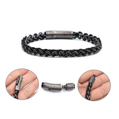 China FASHIONABLE Hot Selling Jewelry Stainless Steel Leather Bracelets For Men for sale