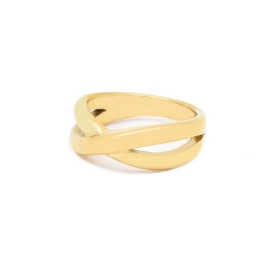 China FASHIONABLE Trendy Jewelry Gold Filled Plated Stainless Steel Rings For Female Women for sale