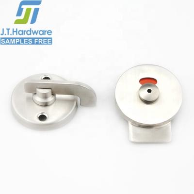 China Public Lavatory Washroom Compartment Stainless Steel Door Accessories Handle Toilet Indicator Bathroom Door Lock Set for sale