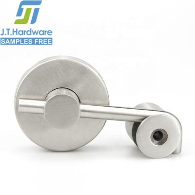 China Hot Selling Round Plate Turn Commercial Satin Stainless Steel Lavatory Toilet Room Divider Toilet Red Green Door Lock for sale