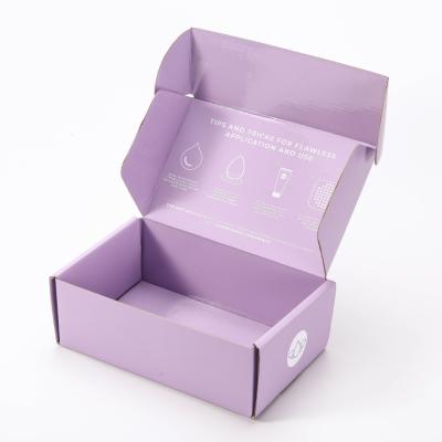 China Wholesale Recyclable Luxury Private Label Logo Printing Corrugated Makeup Sponge Cosmetic Packaging Box for sale