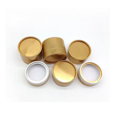 China Handmade Mini Printing Paper Roll Luxury Custom Packaging Gold Cosmetic Tube Box for sale