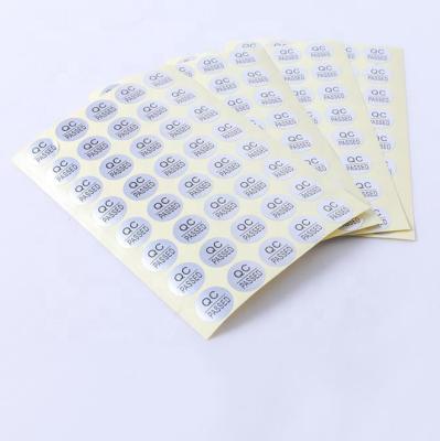 China Wholesale Barcode Low Price Self Adhesive Round Sticker For Quantity Check for sale