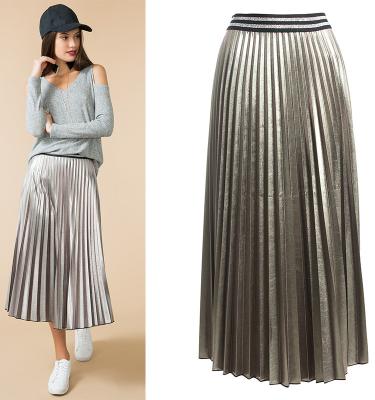 China Wholesale OEM Service Plus Size HSS3003 Women Clothing Pleat Pleated Latest Long Skirt Skirt Design for sale