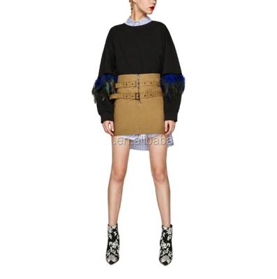 China Wholesale Plus Size Stealth Short Skirts for High-Waisted Women with Two Sashes Hollowed-out Vest Short Women's Skirt Two Piece Set for sale