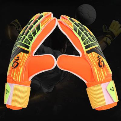 China Comfortable Custom Youth Match Football Soccer Goalkeeper Gloves Manufacturer With Finger Touch Protection for sale