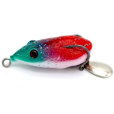 China High Quality Realistic 4.5cm PVC Plastic 4.5cm Realistic Rubber 3d Top Water Jumping Lucana Frog Fishing Floating Fishing Floating Soft Lures for sale