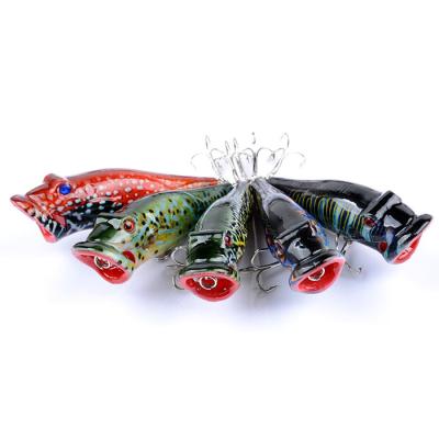 China 3D eyes; Color Painting Plastic ABS Primer Free Sample Fishing Lure Top Water Snap Fishing Lure Bait for sale