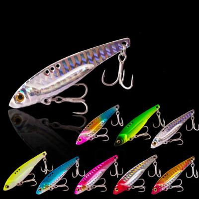 China 3D eyes; Three speeds; Laser Reflective Paint Metal Blade Mini Vibe Hard Bait Metal Artificial Downspout Spinner VIB Fishing Lure for sale