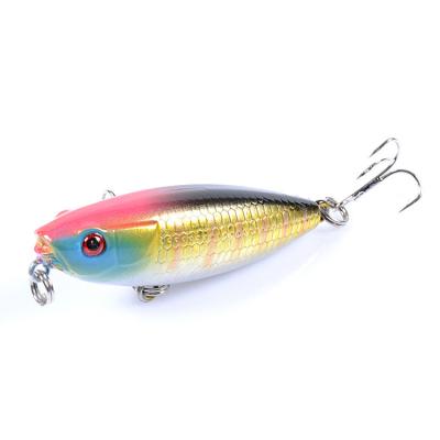 China 2021 New ABS Color 5.9cm 6.9g 3D Print Top Water Pencil Plastic Hard Floating Fishing Lure for sale