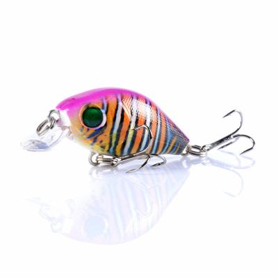 China 3D Eyes Bait Rattle Top Fishing Crank 5.5cm 7g Floating Square Bill Hard Bait Shallow Diving Crankbait for sale