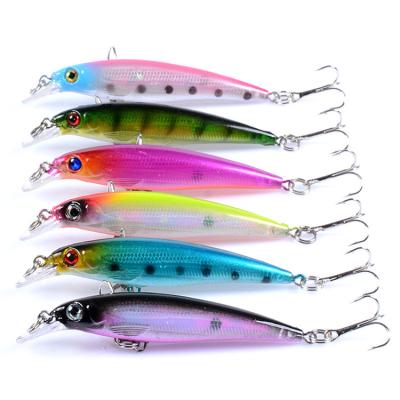 China 3D Eyes 10.9g 8mm Minnow Sinking Dive Trout Swimbait Hard Bait Fishing Lures For Snakehead Bass for sale