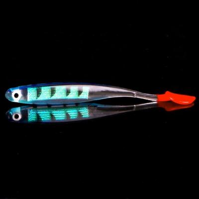 China Bright Color Attractive Soft Lure 10.5cm 3.5g Silicone Fishing Soft Plastic Lure Bait for sale