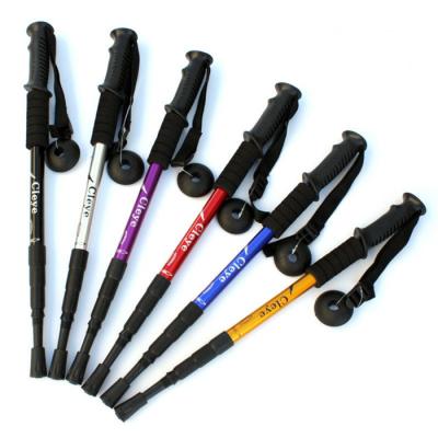 China Outdoor Ultralight Telescopic Folding Ultralight Trekking Folding Telescopic Wholesale Mountaineering Poles for sale