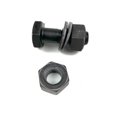 China Carbon Steel 10.9 Grade Steel Structures Hexagon Head Bolts With Hex Nut for sale