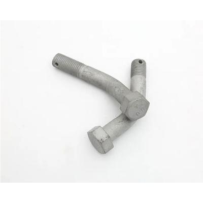 China Steel Hot Forging Leaning Hexagon Bolt With Hole for sale