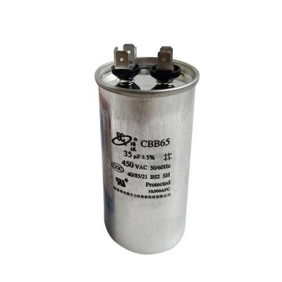 China CBB65 Air Conditioner Supply Motor Capacitor 35uf 450VAC for sale