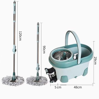 China Sustainable Hot Sale Household Floor Cleaning Tools Mini 360 Spin Microfiber Easy Cleaning Mops With Plastic Mop Bucket for sale