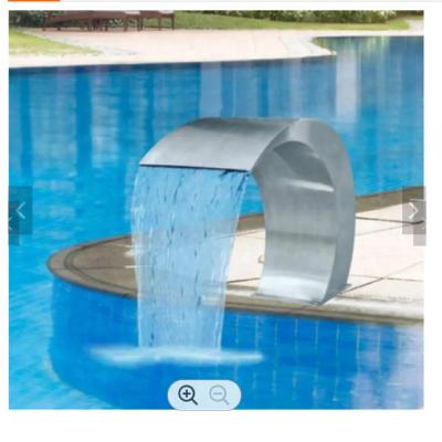 China Unique design good quality 304 stainless steel decorative outdoor swimming pool waterfall for swimming pool for sale