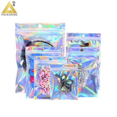 China Recyclable Custom Printed Smell Proof Holder Up Edible Holographic 3.5G Mylar Bag Aluminum Foil Holder Up Zip Lock Food Pouch for sale