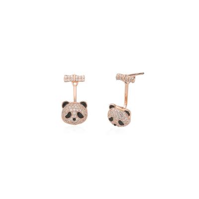 China FASHIONABLE Szesangsang Copper-plated Gold, Panda Enamel Earrings High Sense European Classic Design and Simple Fashion Earrings for sale