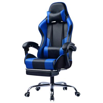 China Cheap Kursi Gaming Gamer Chairs (Height) Silla Economic Computer Gamer White Comfortable Leather Custom Swivel Adjustable With Footrest for sale