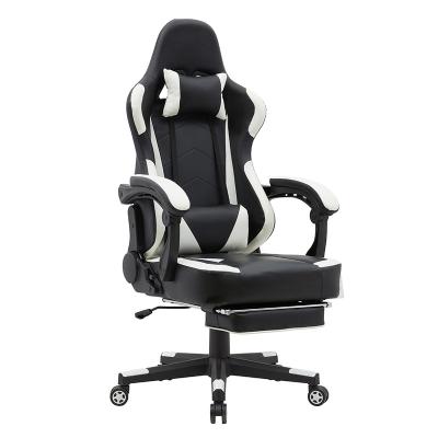 China Hot Sale Style (Height)Adjustable High Back Gaming Chair Comfortable Leather Gamer Gaming Chair With Footrest for sale