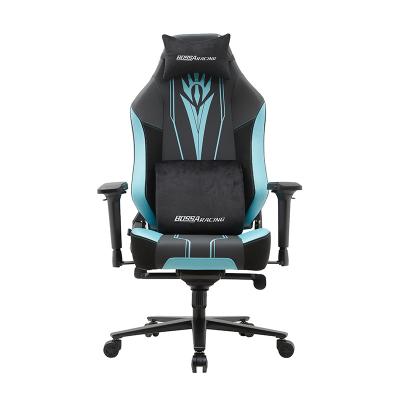 China Factory supply adjustable big (size) and cheap blue adjustable ergonomic big gaming chair kursi game for tall men for sale