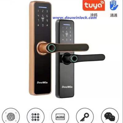 China Modern TTLock Tuya App/Wifi/Fingerprint/Remote Control Password/RFID Card Open Smart Door Lock for sale