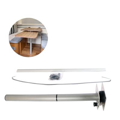 China Campervan wall table leg with slider and motor homes Double-layer extended swing table legs with double table head for sale